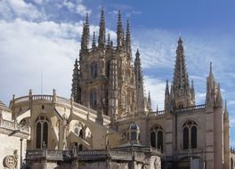 gothic Cathedral of Saint Mary at sky, spain, burgos