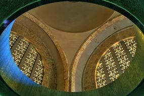 dome with arched windows, interior of Voortrekker Monument, south africa, pretoria