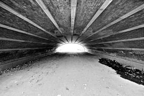 perspective of underground tunnel, usa, new york city