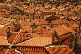 tile red roofs of old town