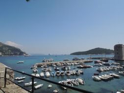 boats in port, croatia, dubrovnik