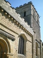 detail of church building facade, uk, england, oxford