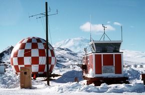 radar site of mcmurdo station, United States Antarctic research center, antarctica