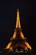 tower eiffel paris night view