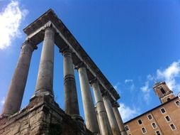 Ancient columns in Rome,Italy