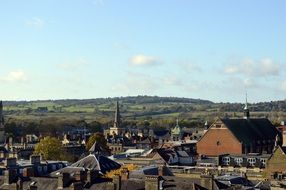 Cloud skyline view of oxford town