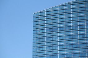 sacramento blue sky glass facade building