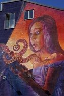 mural street art on house wall