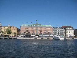 waterfront of old town at summer, sweden, stockholm