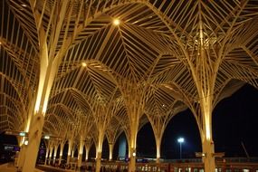 pasage in gare do oriente, interior of railway station, portugal, lisbon