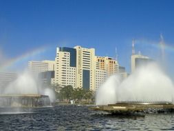 beautiful fountains at melia brasil 21 hotel, brazil, Brasilia