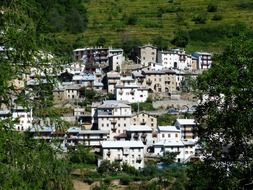 White city among the picturesque nature in Liguria