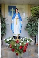virgin mary statue in catholic chapel