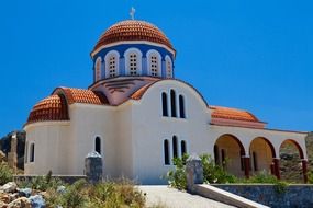 Monastery facade in Greece