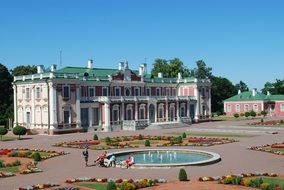 people resting on fountain at Kadriorg palace, estonia, tallinn