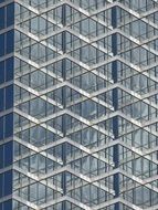 rombic pattern on glass facade