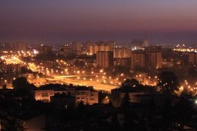 lublin panorama city night view