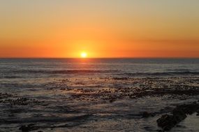 beautiful sunset cape town africa ocean beach