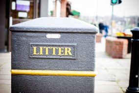 trash bin on the street