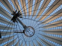 circular ceiling construction of Sony Store in germany, berlin