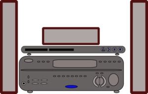 audio equipment and dvd player, illustration