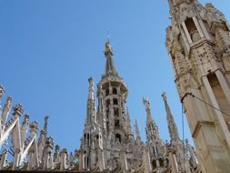 The main spire of the cathedral in Milan