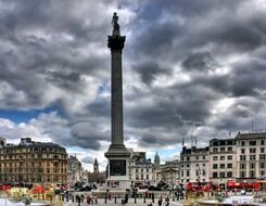 thunderclouds over Trafalgar Square