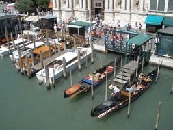 Photo of town on the Canale Grande river