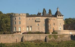 old castle at forest, france, burgundy