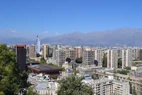 cityscape of Santa Luciacutea Hill is a small hill in the centre of Santiago