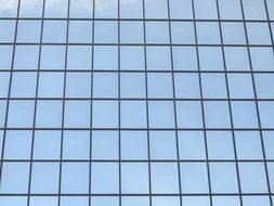 rectangular pattern of modern glass facade, usa, texas, dallas