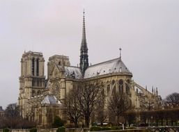 View of the Cathedral of the Notre Dame in Paris