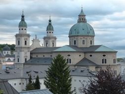 View of the cathedral in Salzburg