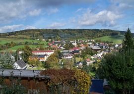 scenic summer countryside, germany, saupsdorf