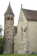 Tower and building of the Benedictine monastery, germany