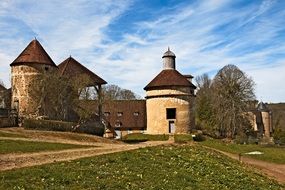 Medieval castle in yonne park