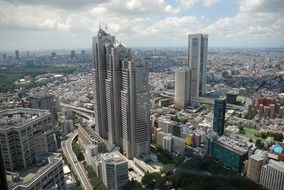 Park Hyatt hotel in cityscape, japan, tokyo