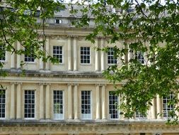 Royal Crescent facade, england, bath