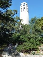 Landscape of the coit tower in San Francisco