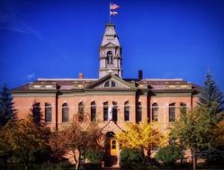 courthouse at fall, usa, colorado, aspen