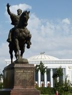 timur tamerlan, equestrian statue, uzbekistan, tashkent