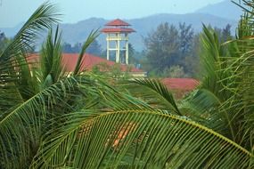 water tower in countryside, thailand, bangkok