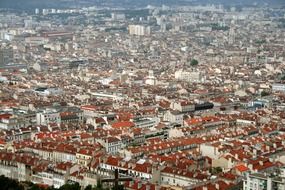 top view of city, france, marseille