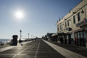 waterfront at morning, usa, new jersey, ocean city