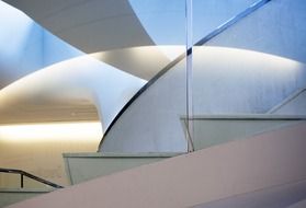 staircase in pastel colors, netherlands, drenthe