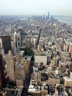 View from the bird-eye view to the New York City