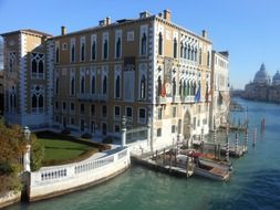 Ca' Foscari, Gothic palace on waterfront of Grand Canal, italy, venice