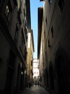 old buildings on alley, italy, florence