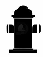fire hydrant, black silhouette