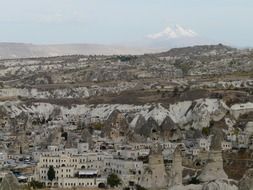 old town among Fairy Chimneys rock formations, turkey, cappadocia, gÃ¶reme